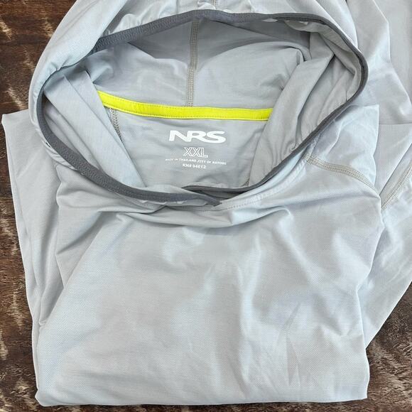 NRS H2Core Silkweight Hoodie Mens XXL Gray Sun Protection Paddle Kayak Hiking - Picture 5 of 10
